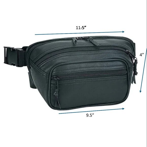 Roma Genuine Leather Unisex Concealment Fanny Pack 7070L,ADD TO YOUR SURVIVALKIT - Picture 10 of 10
